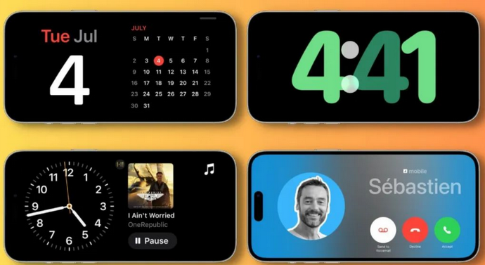 潮州苹果手机维修分享iOS17横屏充电待机显示有什么好处 